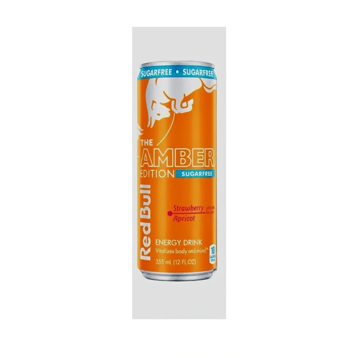 One Red Bull Sugarfree Amber Edition Strawberry Apricot 12 ounce can