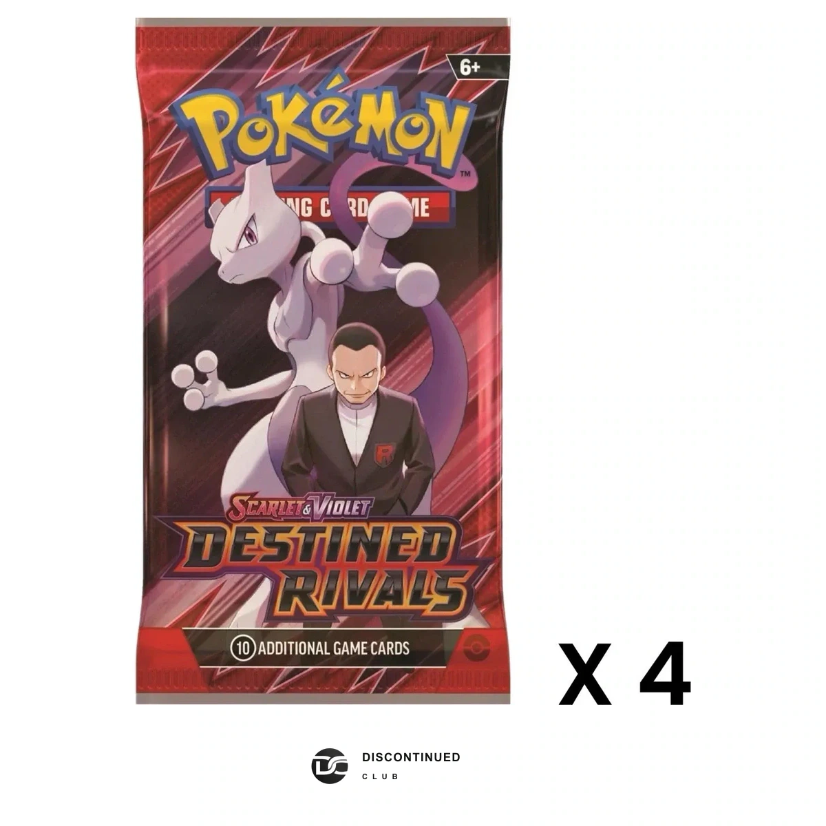 Pokemon Destined Rivals 4-Pack Lot - Discontinued Club listing view