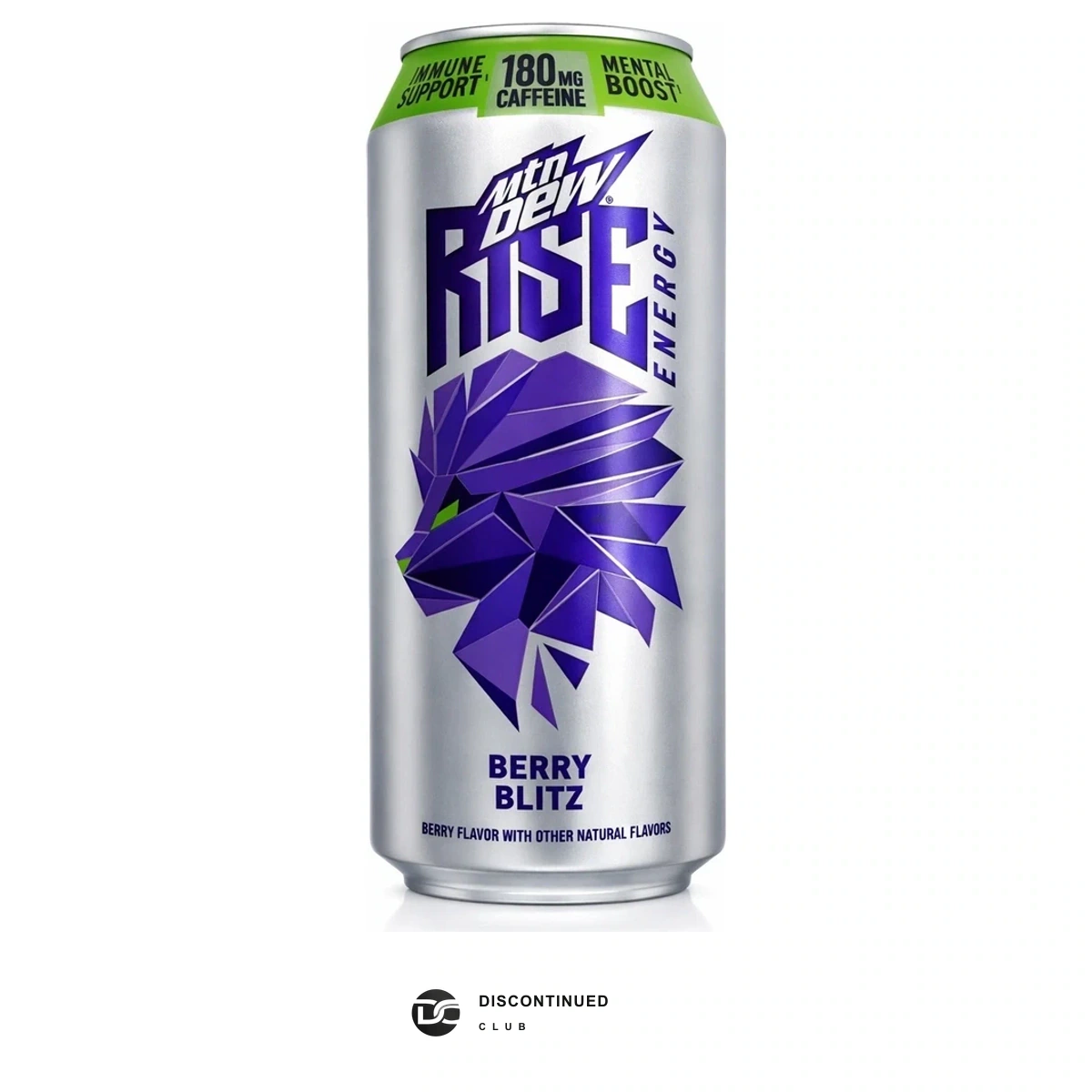 Mountain Dew Rise Energy Berry Blitz 16 oz Can previously sold by Discontinued Club