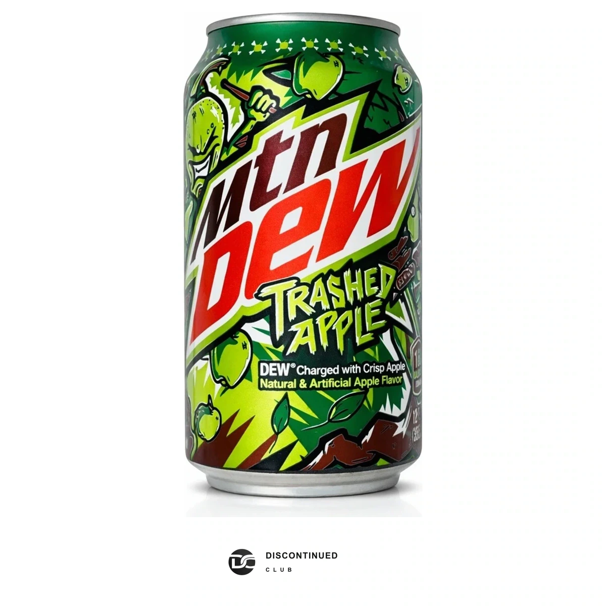 Mountain Dew Thrashed Apple Full 12 oz Can previously sold by Discontinued Club