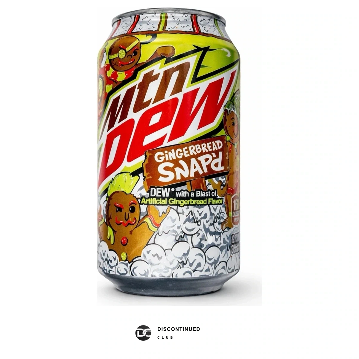 Mountain Dew Gingerbread Snap'd Full 12 oz Can previously sold by Discontinued Club