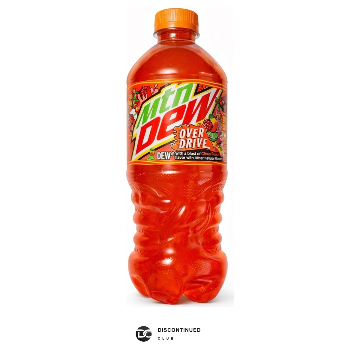 Mountain Dew Overdrive Casey's Exclusive 20 oz Bottle previously sold by Discontinued Club