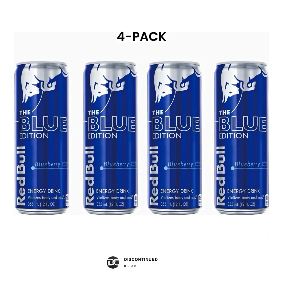 Red Bull Blue Edition Blueberry (4-Pack) previously sold by Discontinued Club